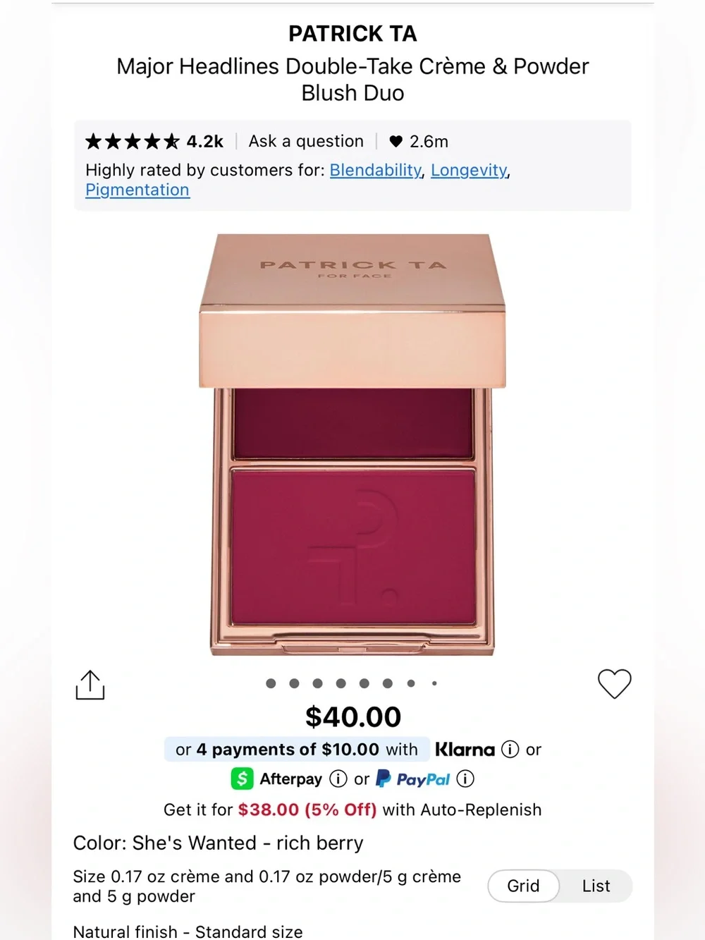 Patrick Ta Double-Take Blush Duo - She’s wanted
